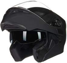 ILM Motorcycle Dual Visor Flip up Modular Full Face Helmet 